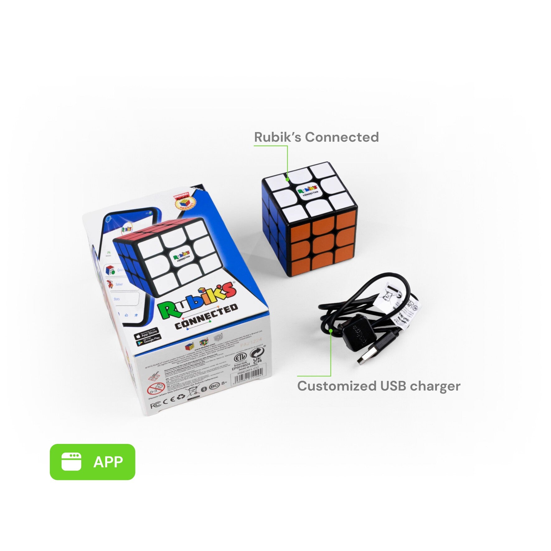 what's in the box of Rubik’s Connected