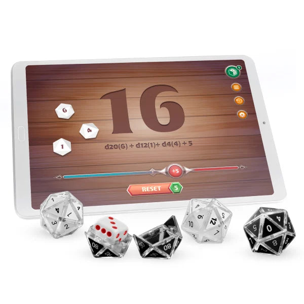 RPG Dice Set connected to the app