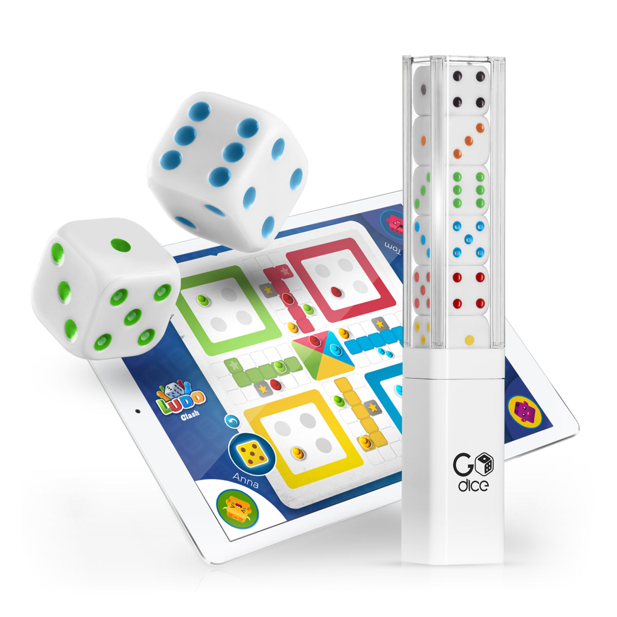 bluetooth dice smart and connected to the app