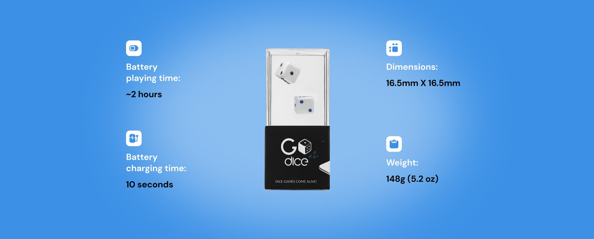 Smart Dice by Particula - technical specifications