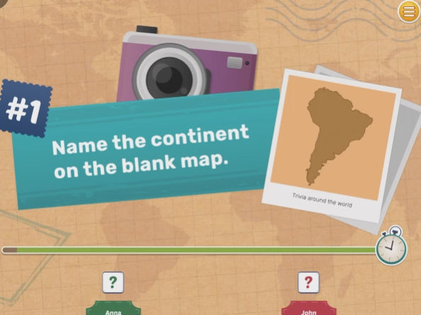 Load video: Trivia Around the World in Smart Dice Set App